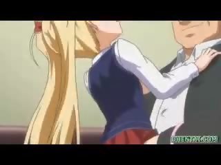 Busty hentai adolescent assfucked in the classroom