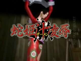 Malibog tatlong-dimensiyonal anime enchantress makakakuha ng ipinako