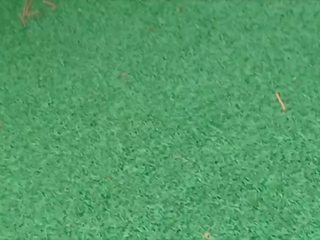 Public mini golf dirty film with big tit Milf