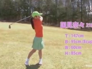 Charming Asian Teen Girls Play A Game Of Strip Golf