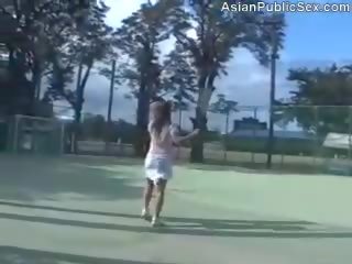 Asian Tennis Court Public dirty film