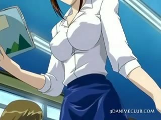 Anime szkoła nauczycielka w krótki spódniczka movs cipka