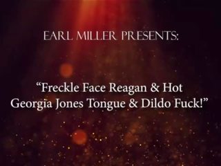 Freckle arc reagan & smashing georgia jones nyelv & műfasz fuck&excl;