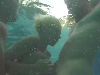 Filming Underwater 3some!